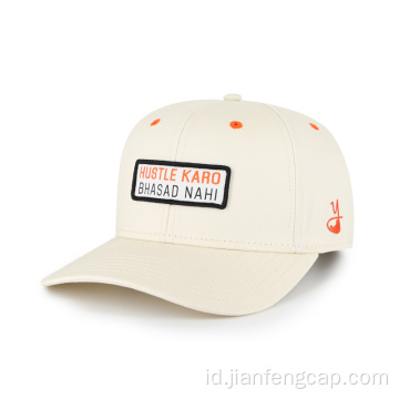 Topi baseball katun twill label tenun